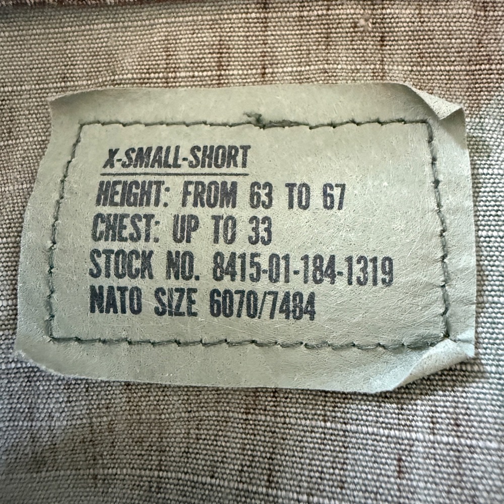 US Military Combat Coat Mens XS Short Green Woodland Camo BDU Ripstop Jacket - Picture 7 of 10